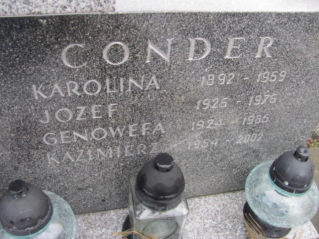 Karolina Conder 1892 Warszawa Czerniakowski - Grobonet - Wyszukiwarka osób pochowanych