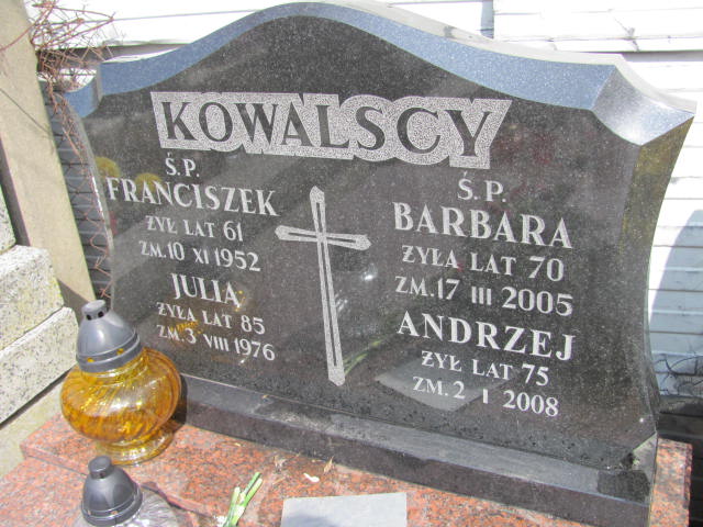 Andrzej Kowalski Warszawa Czerniakowski - Grobonet - Wyszukiwarka osób pochowanych