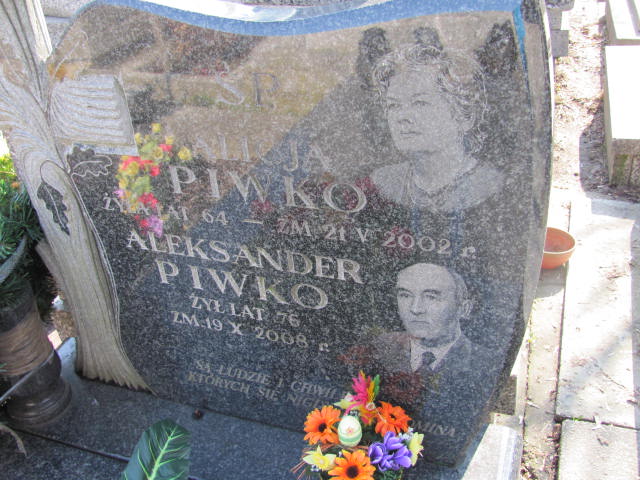 Alicja Piwko Warszawa Czerniakowski - Grobonet - Wyszukiwarka osób pochowanych