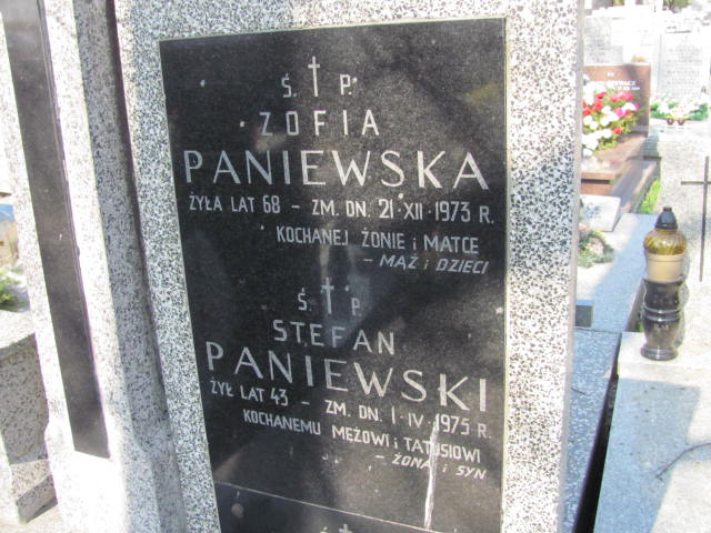 Mieczysław Paniewski Warszawa Czerniakowski - Grobonet - Wyszukiwarka osób pochowanych