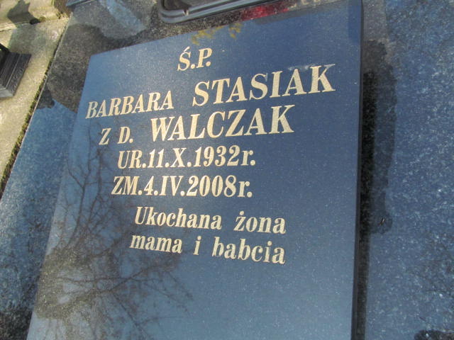 Barbara Stasiak 1932 Warszawa Czerniakowski - Grobonet - Wyszukiwarka osób pochowanych