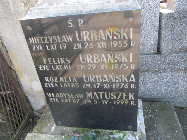 Władysław Matuszek Warszawa Czerniakowski - Grobonet - Wyszukiwarka osób pochowanych