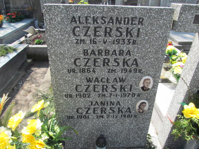 Aleksander Czerski Warszawa Czerniakowski - Grobonet - Wyszukiwarka osób pochowanych