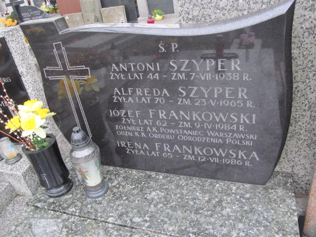 Antoni Szyper Warszawa Czerniakowski - Grobonet - Wyszukiwarka osób pochowanych