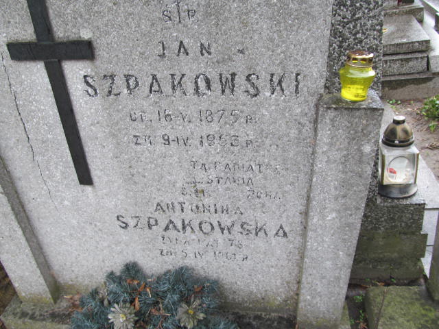 Antonina Szpakowska Warszawa Czerniakowski - Grobonet - Wyszukiwarka osób pochowanych