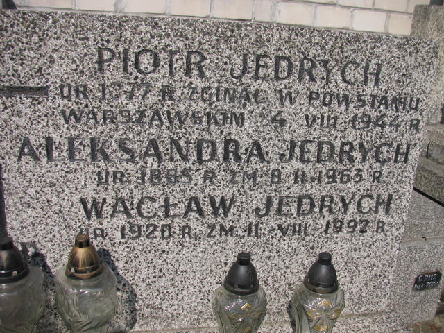 Aleksandra Jędrych 1885 Warszawa Czerniakowski - Grobonet - Wyszukiwarka osób pochowanych