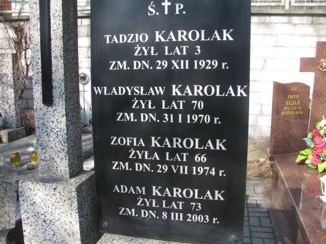 Tadeusz Karolak Warszawa Czerniakowski - Grobonet - Wyszukiwarka osób pochowanych