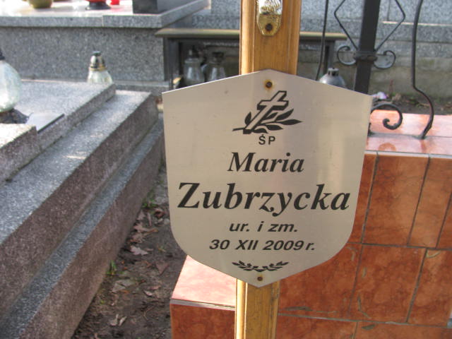 Maria Zubrzycka 2009 Warszawa Czerniakowski - Grobonet - Wyszukiwarka osób pochowanych