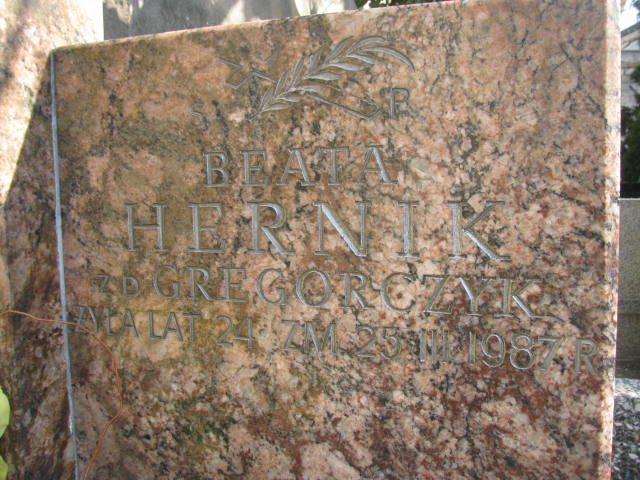 Beata Hernik Warszawa Czerniakowski - Grobonet - Wyszukiwarka osób pochowanych