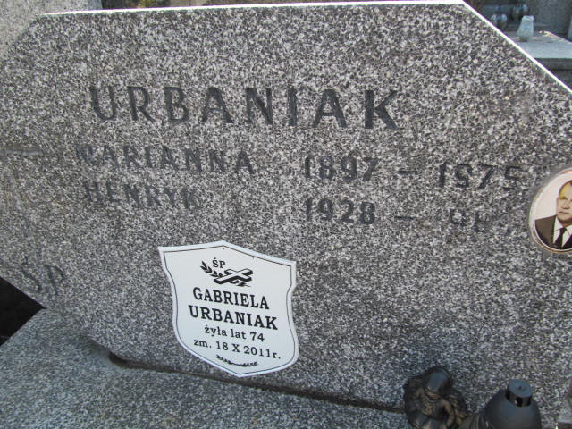 Gabriela Urbaniak Warszawa Czerniakowski - Grobonet - Wyszukiwarka osób pochowanych