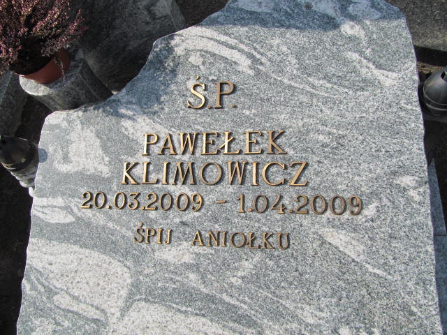Paweł Klimowicz 2009 Warszawa Czerniakowski - Grobonet - Wyszukiwarka osób pochowanych
