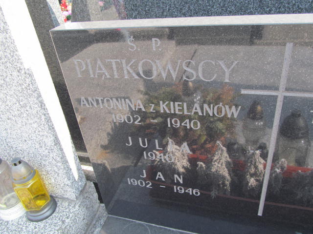 Julia Piątkowska Warszawa Czerniakowski - Grobonet - Wyszukiwarka osób pochowanych