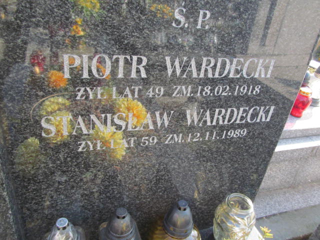 Piotr Wardecki Warszawa Czerniakowski - Grobonet - Wyszukiwarka osób pochowanych