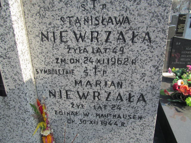 Marian Niewrzała Warszawa Czerniakowski - Grobonet - Wyszukiwarka osób pochowanych