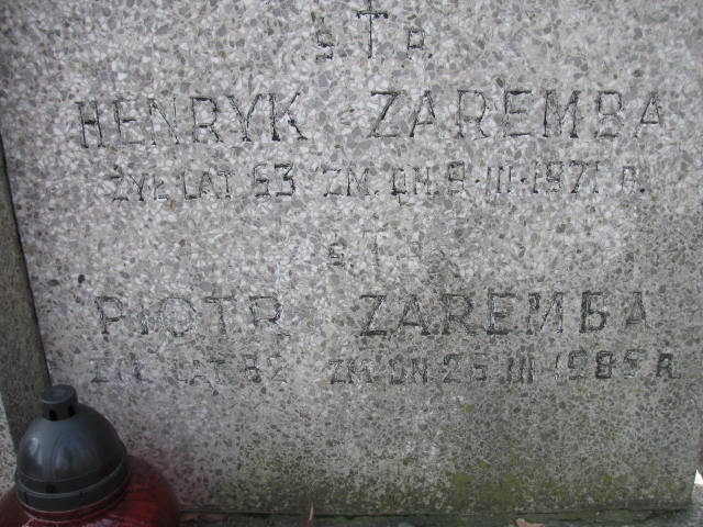 Jan Zaremba Warszawa Czerniakowski - Grobonet - Wyszukiwarka osób pochowanych