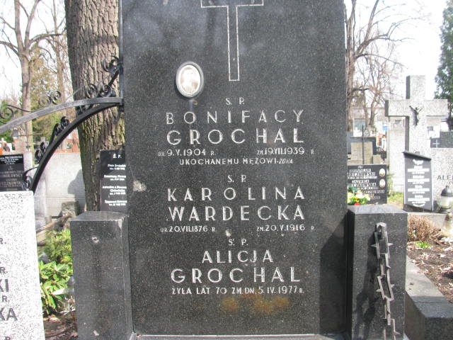 Alicja Grochal Warszawa Czerniakowski - Grobonet - Wyszukiwarka osób pochowanych