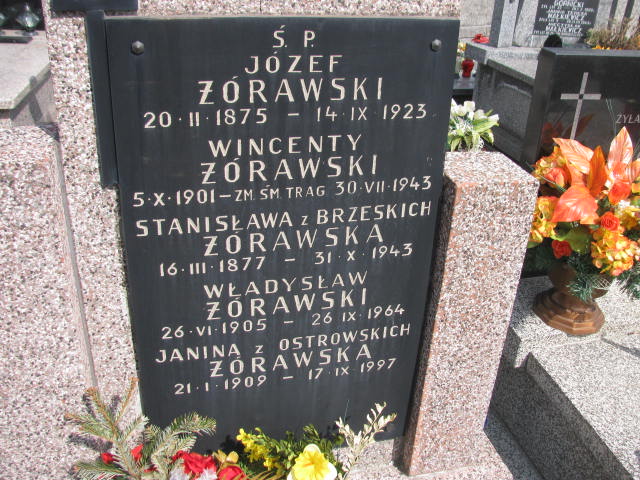 Janina Żórawska 1909 Warszawa Czerniakowski - Grobonet - Wyszukiwarka osób pochowanych