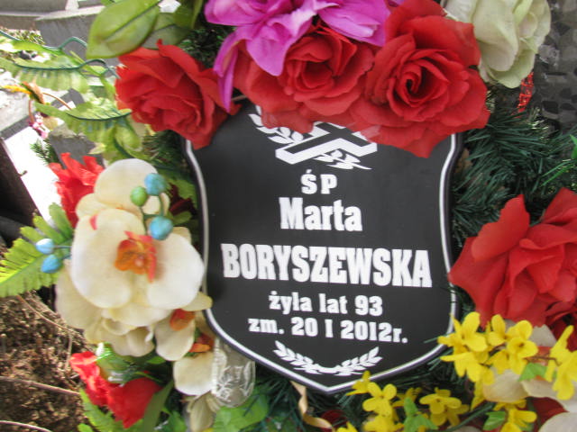 Marta Boryszewska 1919 Warszawa Czerniakowski - Grobonet - Wyszukiwarka osób pochowanych