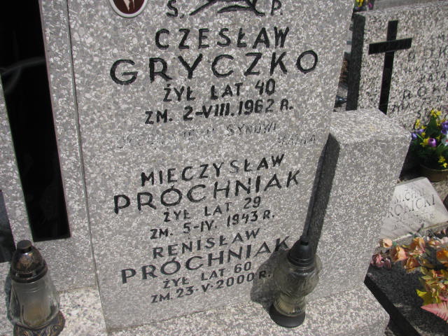 Mieczysław Próchniak Warszawa Czerniakowski - Grobonet - Wyszukiwarka osób pochowanych