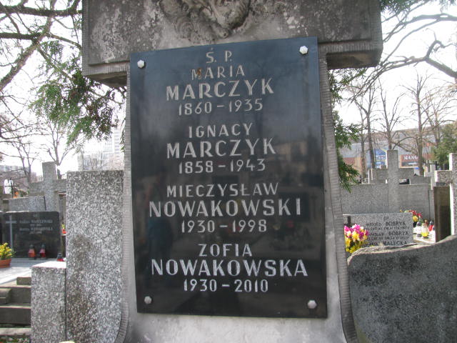 Zofia Nowakowska 1929 Warszawa Czerniakowski - Grobonet - Wyszukiwarka osób pochowanych