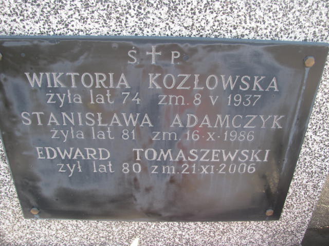 Edward Tomaszewski Warszawa Czerniakowski - Grobonet - Wyszukiwarka osób pochowanych