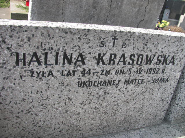 Halina Krasowska Warszawa Czerniakowski - Grobonet - Wyszukiwarka osób pochowanych