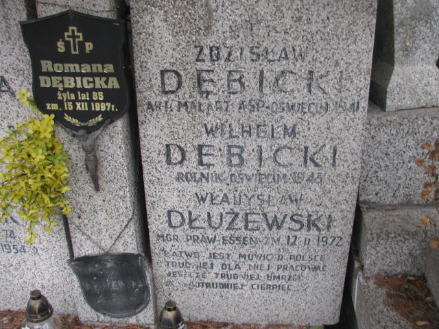 Zdzisław Dębicki Warszawa Czerniakowski - Grobonet - Wyszukiwarka osób pochowanych