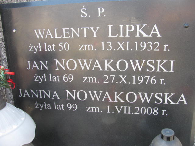 Jan Nowakowski 1907 Warszawa Czerniakowski - Grobonet - Wyszukiwarka osób pochowanych