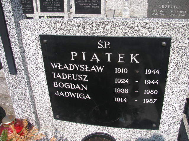 Władysław Piątek 1910 Warszawa Czerniakowski - Grobonet - Wyszukiwarka osób pochowanych