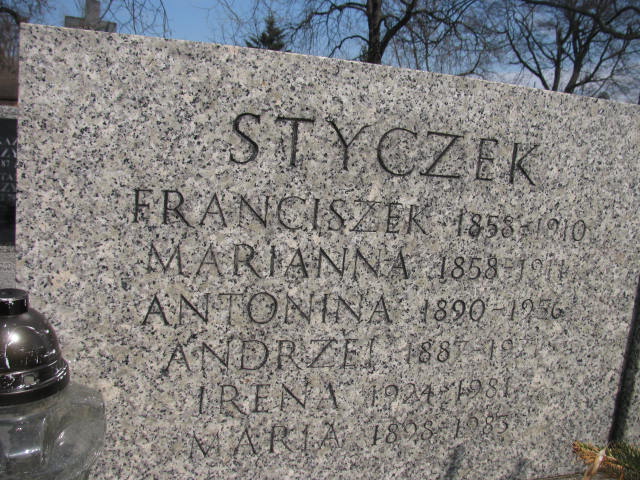 Irena Styczek 1923 Warszawa Czerniakowski - Grobonet - Wyszukiwarka osób pochowanych
