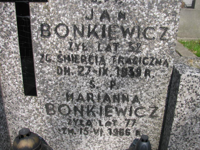 Jan Bonkiewicz Warszawa Czerniakowski - Grobonet - Wyszukiwarka osób pochowanych