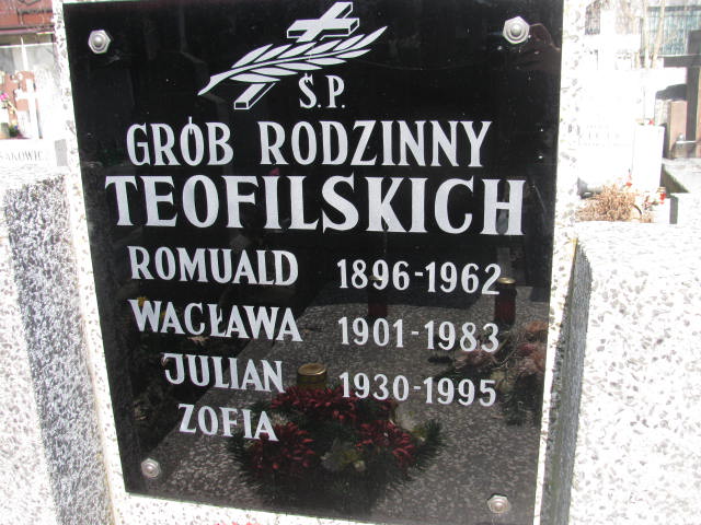 Wacława Teofilska 1901 Warszawa Czerniakowski - Grobonet - Wyszukiwarka osób pochowanych