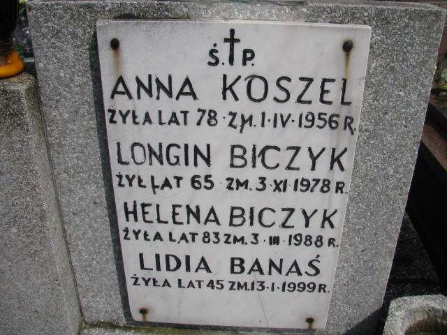 Anna Koszel Warszawa Czerniakowski - Grobonet - Wyszukiwarka osób pochowanych