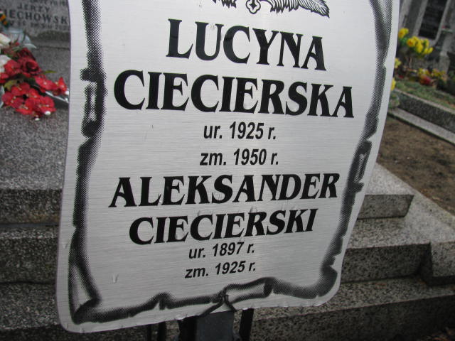 Aleksander Ciecierski 1897 Warszawa Czerniakowski - Grobonet - Wyszukiwarka osób pochowanych