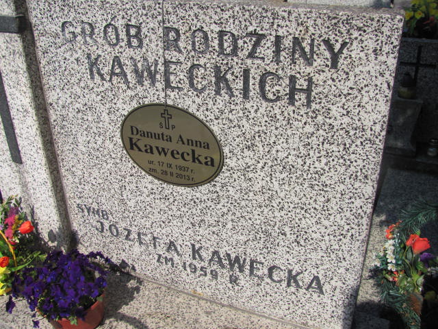 Danuta Anna Kawecka 1937 Warszawa Czerniakowski - Grobonet - Wyszukiwarka osób pochowanych