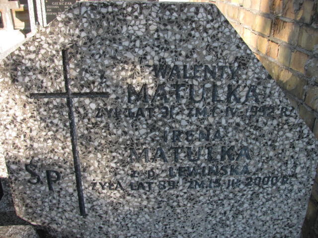 Walenty Matulka Warszawa Czerniakowski - Grobonet - Wyszukiwarka osób pochowanych