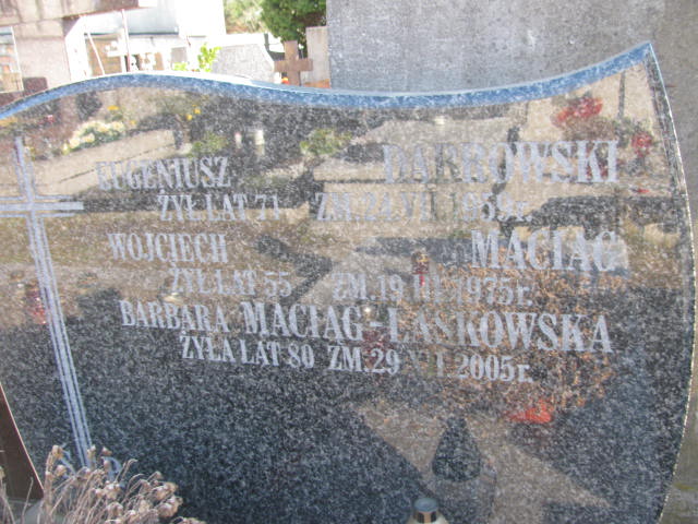 Barbara Maciąg - Laskowska Warszawa Czerniakowski - Grobonet - Wyszukiwarka osób pochowanych