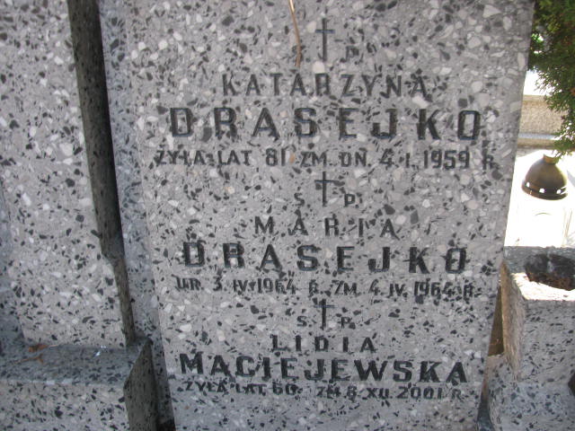 Katarzyna Drasejko Warszawa Czerniakowski - Grobonet - Wyszukiwarka osób pochowanych